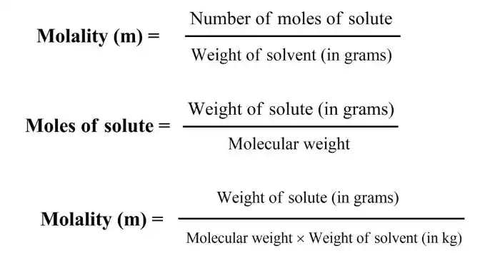 Molality formula